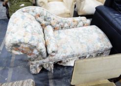 Modern day bed with scroll end and bolster cushion,