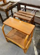 Set of oak/pine(?) library steps,