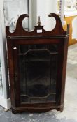 Georgian mahogany hanging corner cupboard