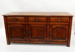 Georgian style oak dresser base,