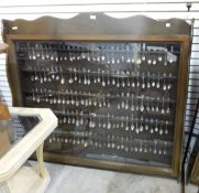 Cased collection of souvenir spoons including some silver examples,