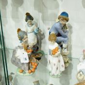 Lladro figure of a girl with oranges,