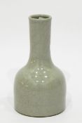 Chinese celadon vase of squat bottle form, character marks to base,