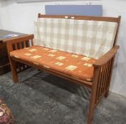 Hardwood garden bench,