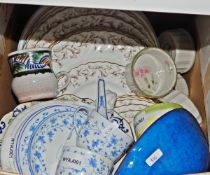 Vintage Russell Hobbs stainless steel and wood electric coffee pot, assorted ceramics, etc.