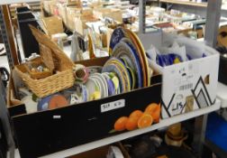 Quantity of Italian pottery including Solimene Vietri plates,