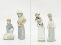 Lladro figures of girls with their pet animals (4)
