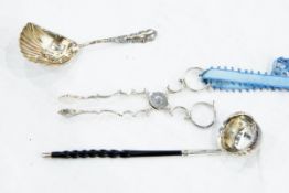 Georgian silver miniature toddy ladle with spirally twisted handle,