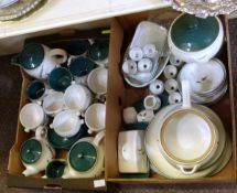 Denby 'Greenwheat' pattern dinner, coffee and tea service to include covered casserole, egg cups,