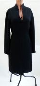 Lanvin black crepe evening dress,