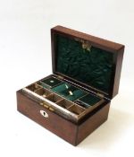 19th century rosewood sewing box,