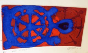 B R Edward (20th century) Etching Wild flower meadow, signed and dated '73,