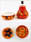 Two Poole Delphis pottery bowls, no.88, another no.