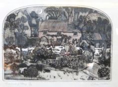 Graham Clarke (b 1941) Etching and aquatint in colours 