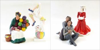 Royal Doulton figure 'The Old Balloon Seller' HN1315, Royal Doulton figure 'Tumbling' HN3283,