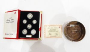 Modern silver wine coaster, Birmingham 1978, of plain circular form,