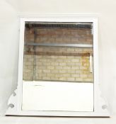 Victorian overmantel mirror of rectangular form,