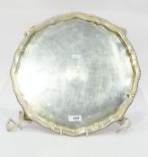 Silver salver by Thomas Bradbury & Sons Ltd, Sheffield 1927,
