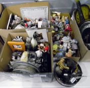 Large quantity of ceramic figures, models of animals, etc.