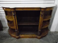 Victorian walnut credenza,