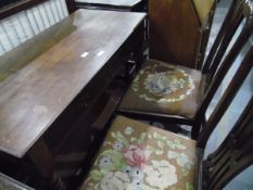 Early 20th century mahogany side table fitted two drawers to frieze,