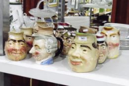 Quantity of character jugs (11)