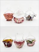 Various Victorian Stevens & Williams-style glass baskets (6)