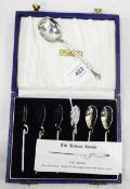 Set of six Roman pattern silver teaspoons, the design taken from a Roman original found near Bath,