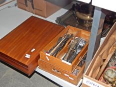 EPNS boxed King's pattern table flatware for six persons and two boxes of EPNS table flatware (3)