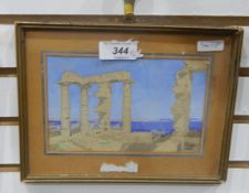 R Tourte Watercolour and pencil 