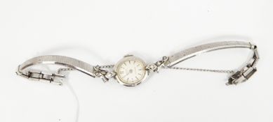 Lady's white gold coloured Berna Incabloc cocktail watch,