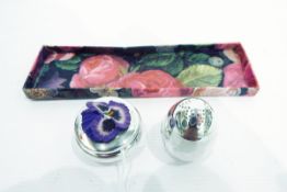 Victorian silver pepperette, weighted, ovoid and plain, London 1893, 4.