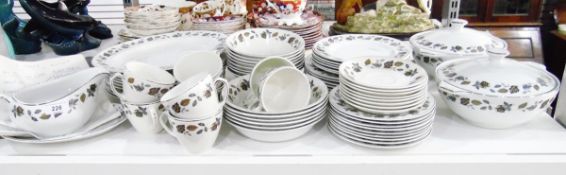 Alfred Meakin 'Glo-White' ironstone part dinner service including serving dishes, meat dishes,