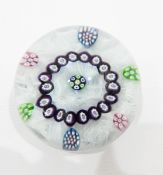 Two millefiori glass paperweights,