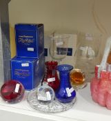 Three boxed British Caledonian cut glass whisky tumblers,