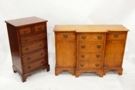 Dwarf breakfront side cabinet fitted four drawers,