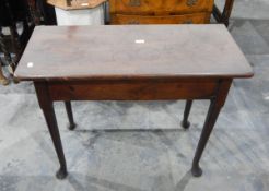 Mahogany fall-flap dining/breakfast table on straight rounded legs with pad feet,