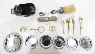 Pair of modern silver wine labels by Richards & Knight, London 1974,