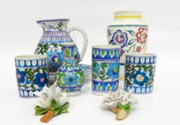 Poole pottery baluster-shaped vase of typical floral band frieze decoration, 23cm high,