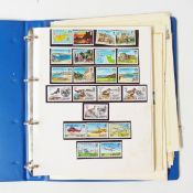 Folder and contents of Alderney mint UM stamps, some used, many sheets and some used Jersey and