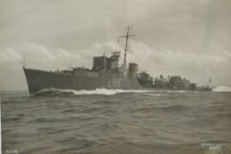 Ship's bell for HMS Silverton, named and dated 1941, approx.