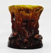 Victorian Bretby garden stool/seat decorated with seaweed and shells,