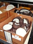 Hornsea 'Contrast' part dinner and tea service comprising cups, saucers, plates, casseroles,
