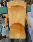 Late 19th century bamboo-framed upholstered chair