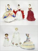 Six Royal Doulton figures including 
