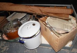 Large garden planters, various copper and metal cooking pans, aluminium cooking pans,