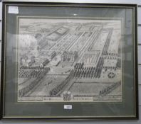 Quantity of pictures and prints including engraving after T Harris of Broome,