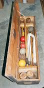 Boxed garden croquet set