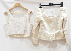 Anna Molinari Blumarine embroidered bodice with hook and eye fastening to the front,