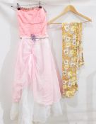 Three cotton sailor tops, one marked 'Faulat, Belfast 5', square-neck trimmed with blue denim,